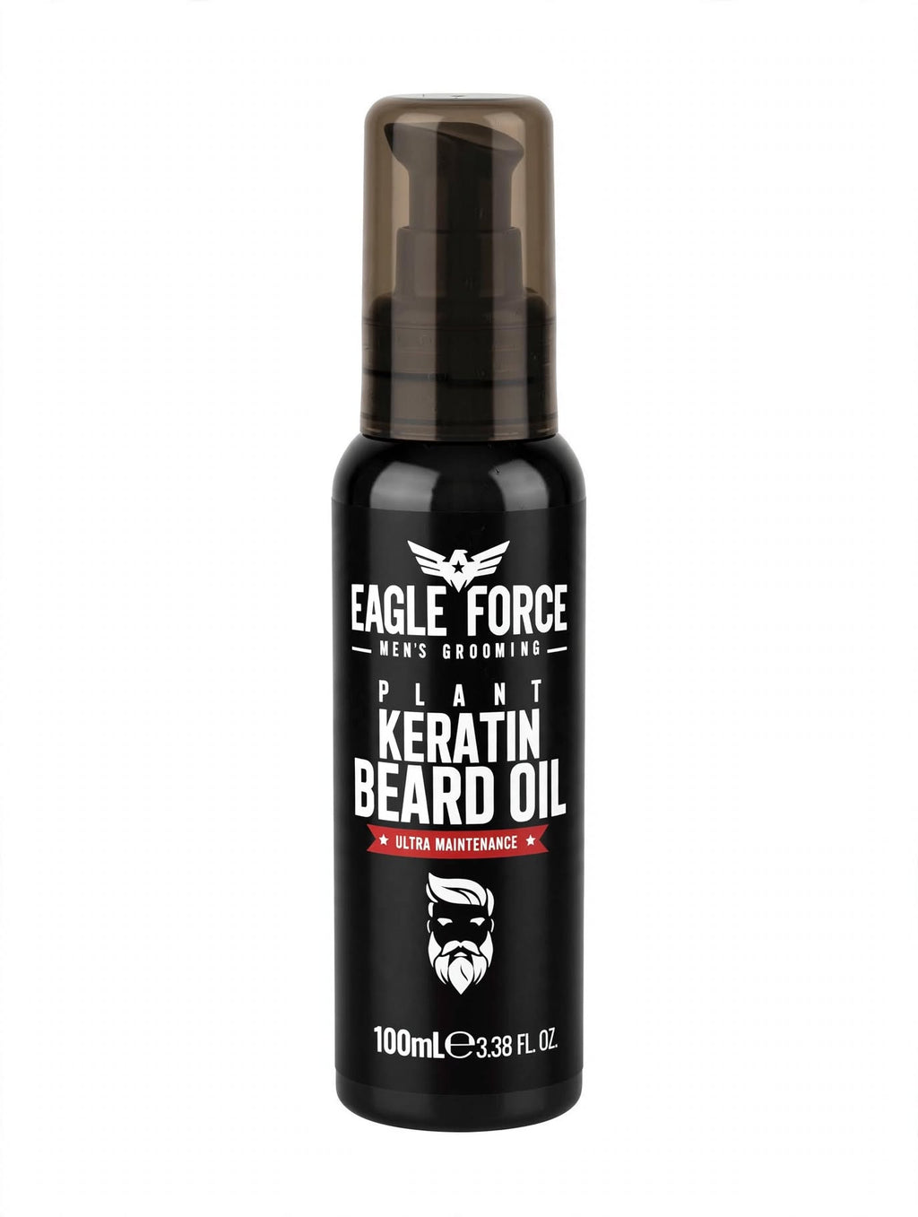 EAGLE FORCE Plant Keratin Beard Oil 100ml - Aceite para Barba con Keratina Vegetal | Ultra Maintenance | Suaviza, Hidrata y Da Brillo