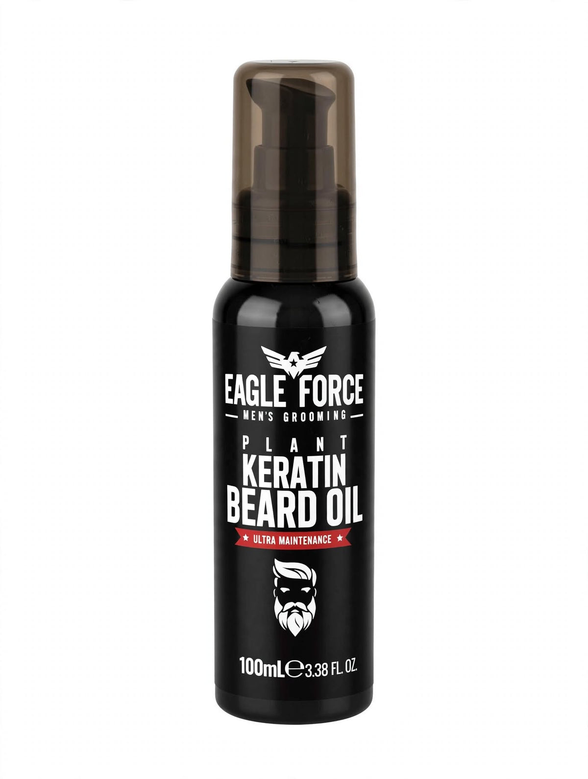 EAGLE FORCE Plant Keratin Beard Oil 100ml - Aceite para Barba con Keratina Vegetal | Ultra Maintenance | Suaviza, Hidrata y Da Brillo