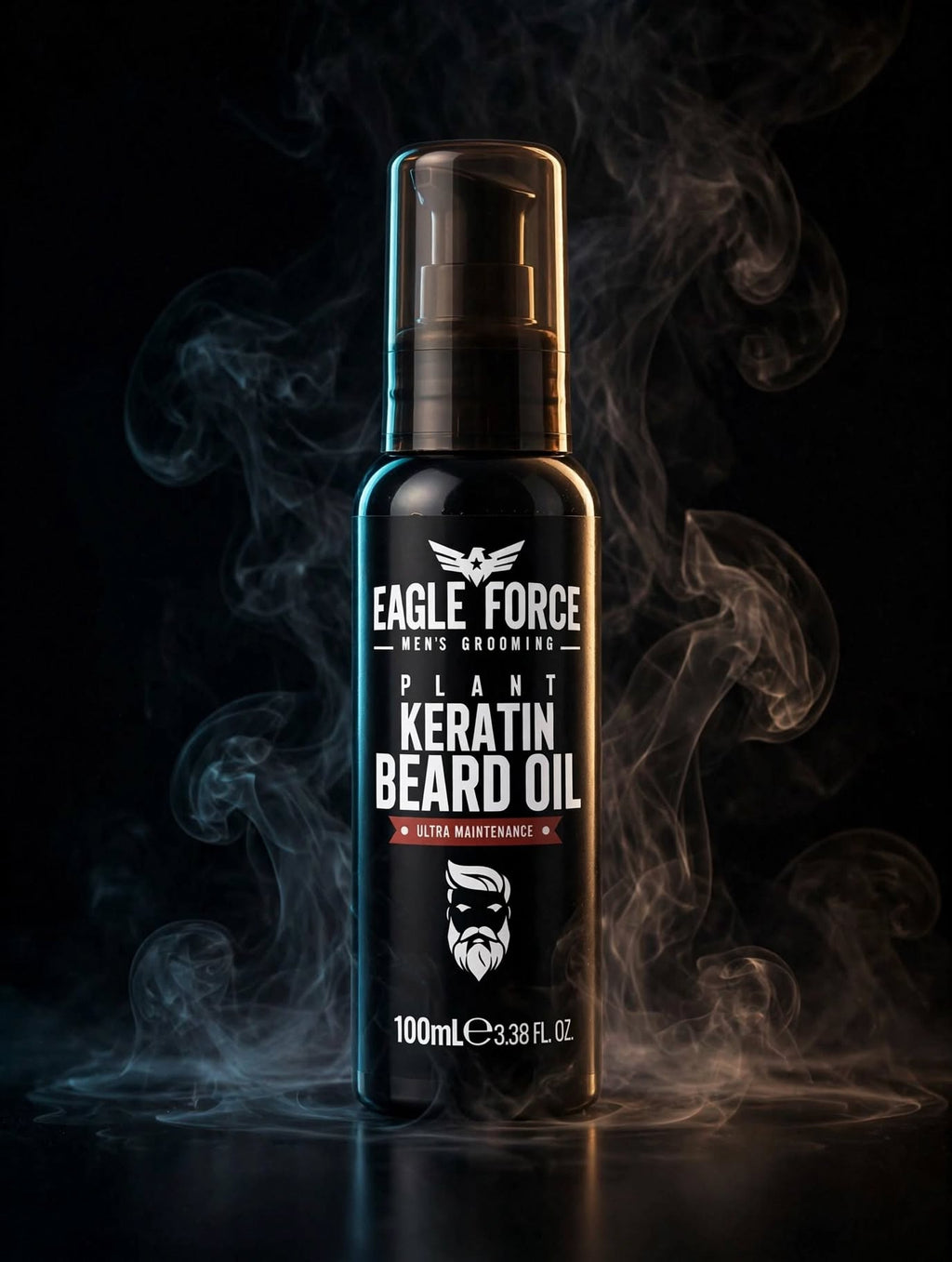 EAGLE FORCE Plant Keratin Beard Oil 100ml - Aceite para Barba con Keratina Vegetal | Ultra Maintenance | Suaviza, Hidrata y Da Brillo