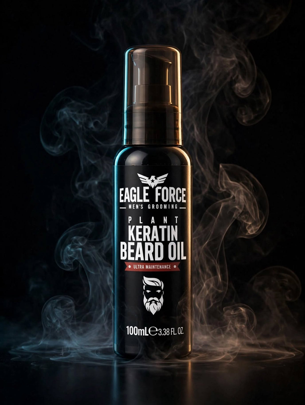 EAGLE FORCE Plant Keratin Beard Oil 100ml - Aceite para Barba con Keratina Vegetal | Ultra Maintenance | Suaviza, Hidrata y Da Brillo